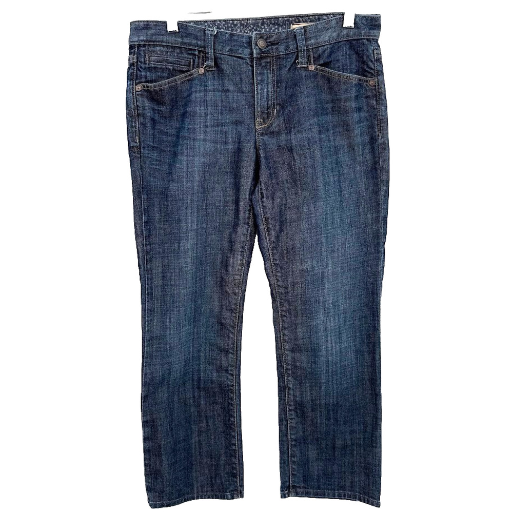 Gap 1969 Womens Jeans Size 8 Low Rise Crop Straight Leg Dark Wash Y2K 2007
